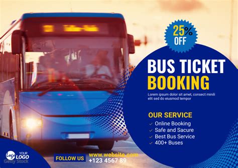 Bus Ticket Booking Ad Design Template | PosterMyWall