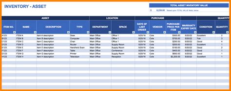 Asset Tracking Spreadsheet Template inside Consignment Inventory ...