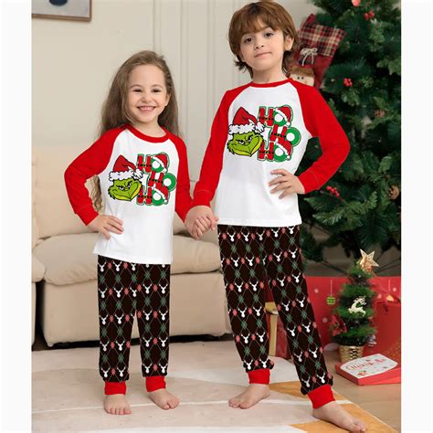 Grinch Christmas Cartoon Print Family Matching Pajamas– JOYINBOX