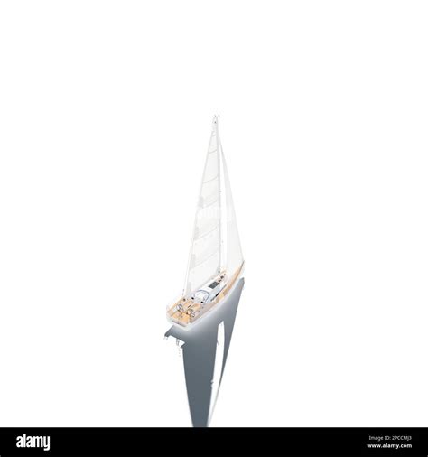 Sailboat white background 3D rendering Stock Photo - Alamy