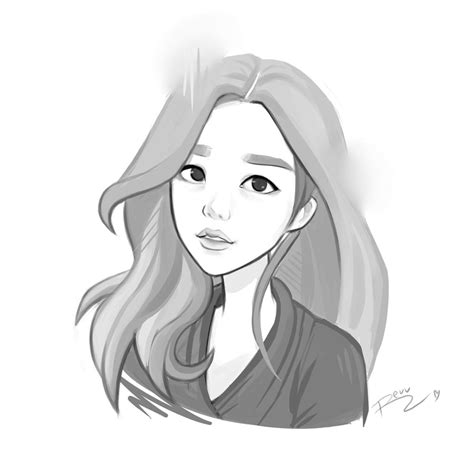 Korean girl sketch by revvriverse on DeviantArt