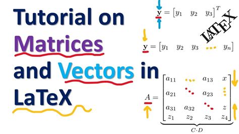 Tutorial on How to Write Vectors and Matrices in LaTeX - YouTube