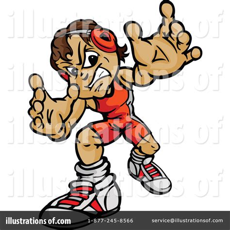 Wrestling Clipart #1172443 - Illustration by Chromaco