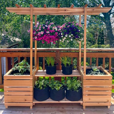 DIY Tall Outdoor Plant Stand for Hanging Plants - The Handyman's Daughter