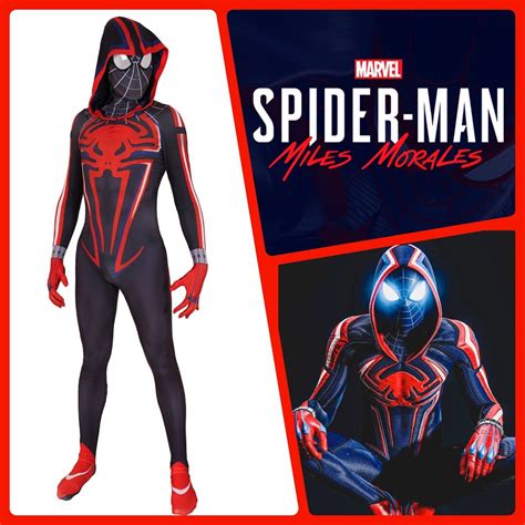 2099 Miles Morales Spider-man Costume Game Cosplay Spiderman - Etsy