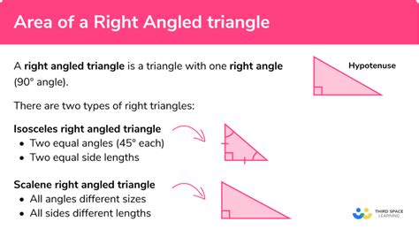 Area Of A Right Angled Triangle - Steps, Examples & Worksheet