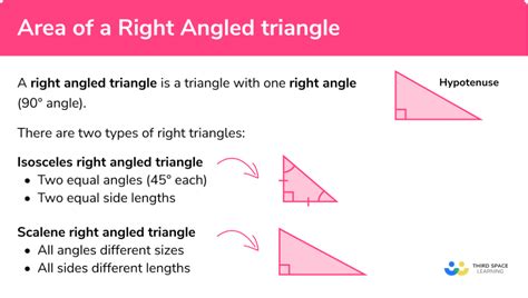 Area Of A Right Angled Triangle - Steps, Examples & Worksheet