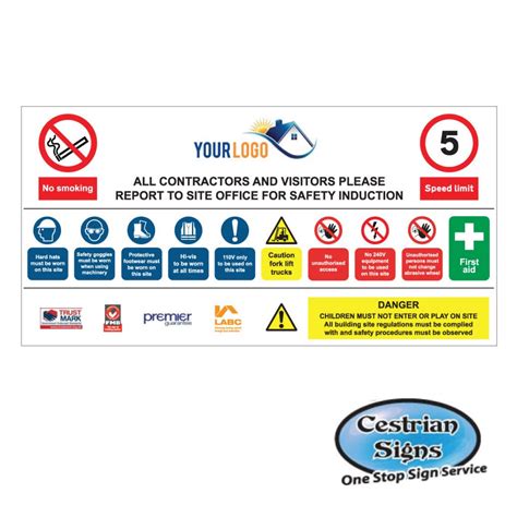 Construction Health and Safety Site Entrance sign Cestrian Signs