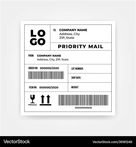 Shipping Sticker Template