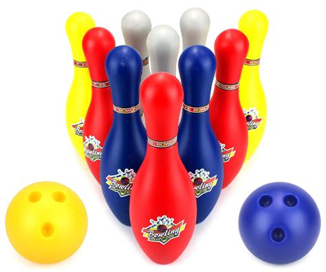 Super Sport Children's Big 12 Piece Toy Bowling Set w/ 10 Pins, 2 Bowling Balls - Walmart.com ...