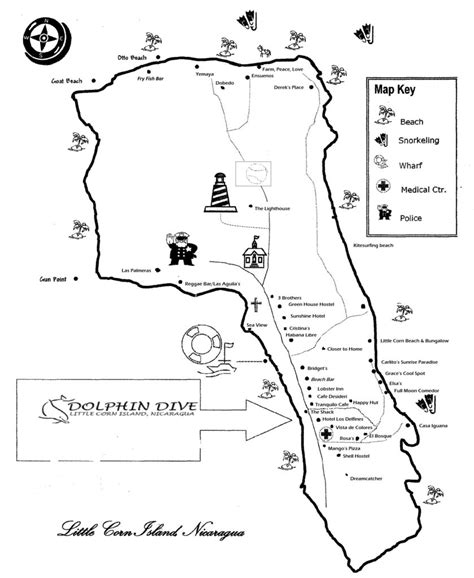 Little Corn Island Map