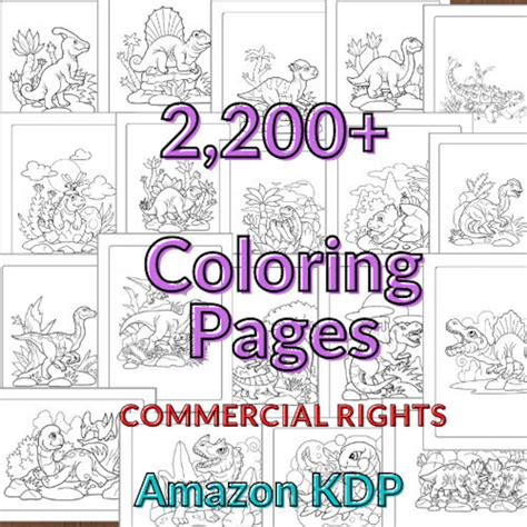 KDP Kids Coloring Pages, Colouring Book Interiors, KDP Interiors, 2,200 ...