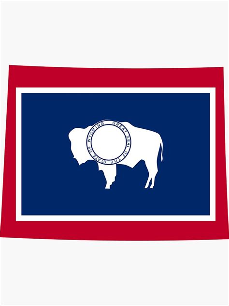 "Wyoming | Flag State | SteezeFactory.com" Sticker by FreshThreadShop ...