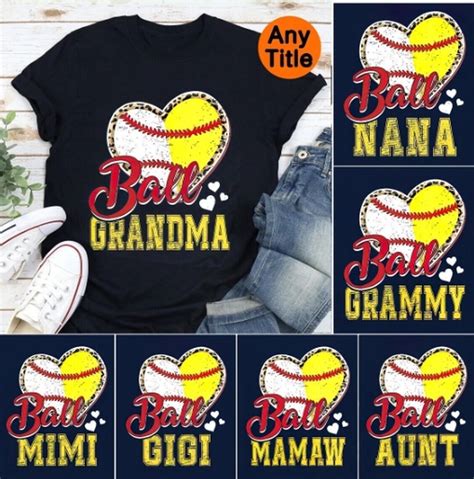 Personalized Baseball Softball Grandma Shirt Softball and - Etsy