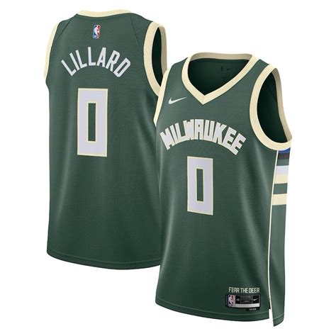 Milwaukee Bucks Damian Lillard Jersey - Urban Culture