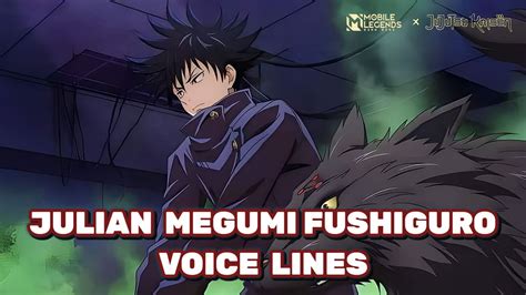 Julian Megumi Fushiguro Voice Lines And Quotes Jujutsu Kaisen Skin - YouTube