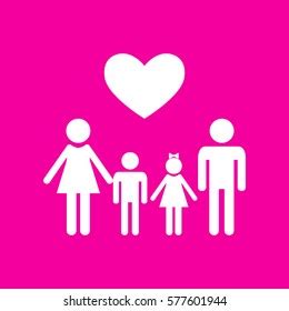 Family Symbol Heart Husband Wife Kept Stock Vector (Royalty Free) 735269089 | Shutterstock