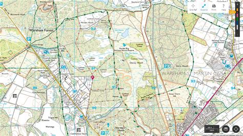 os-map-wareham-forest-dorset - UK Landscape Photography