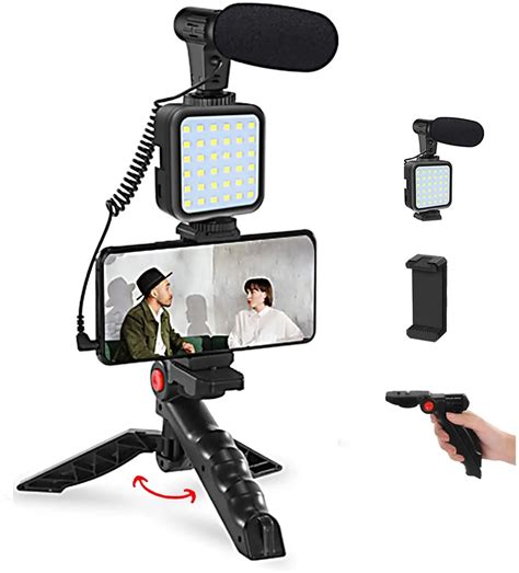 Smartphone Camera Video Microphone Vlogging Kit With Microphone Mini ...