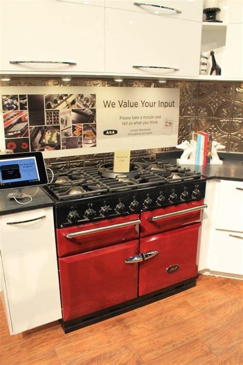 AGA colorful ranges and a retro kitchen at KBIS - Retro Renovation