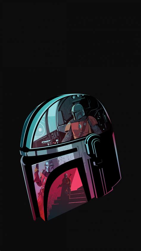 Mandalorian Helmet Art (#3264623) - HD Wallpaper & Backgrounds Download