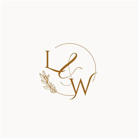 logotipo de monograma de boda inicial de lw 10255170 Vector en Vecteezy