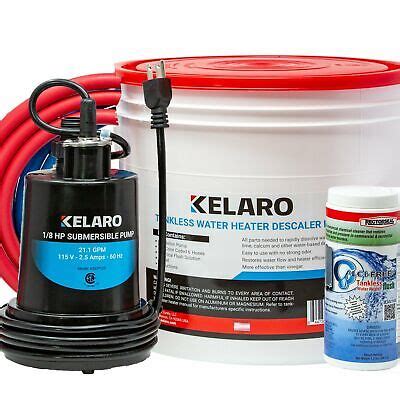 Rinnai Tankless Water Heater Flushing Descaling Kit Solution Pump Hose ...