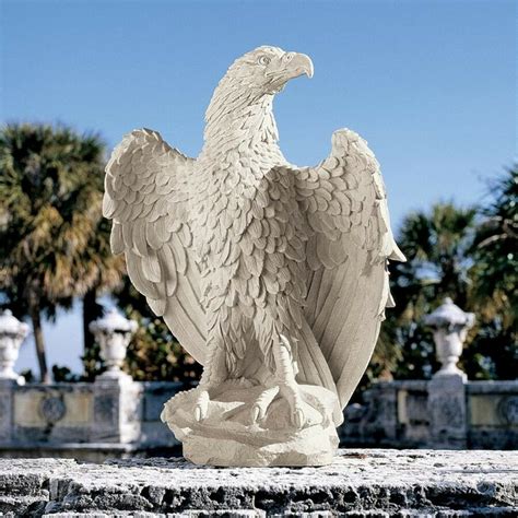 19th Century Sculpture Large American Bald Eagle Garden Statue Stone Finish New #Modern | Eagle ...