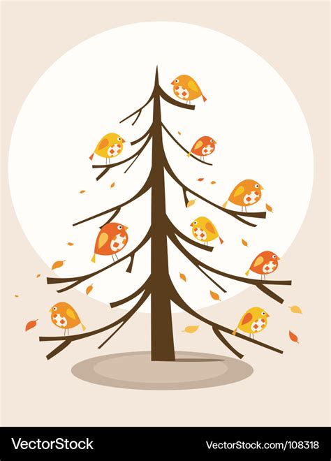 Autumn tree Royalty Free Vector Image - VectorStock