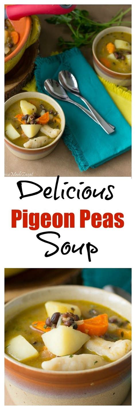 Pigeon Peas Soup: A deliciously hearty Caribbean soup filled with pigeon peas and various ground ...