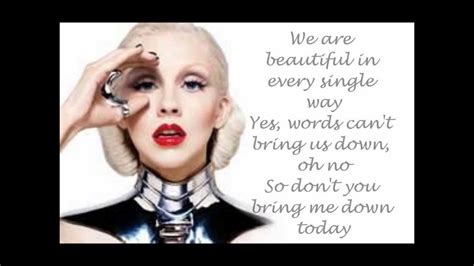 BEAUTIFUL LYRICS-CHRISTINA AGUILERA - YouTube