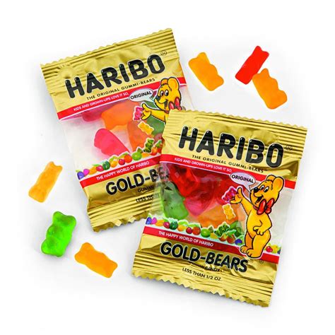 Buy Haribo® Gummi-Bears Mini Packs, Perfect for the Office, Birthday Favor Candy, Quick Snacks ...