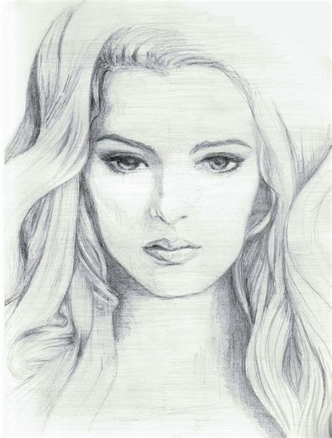 Female Face Pencil Sketch : r/drawing