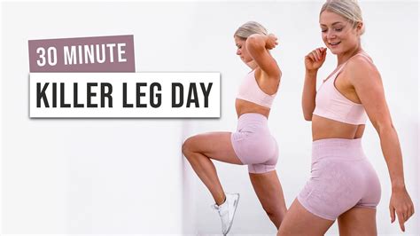 DAY 2: 30 MIN LEG WORKOUT - No Equipment, No Repeat - 7 DAY KILLER HIIT CHALLENGE - YouTube