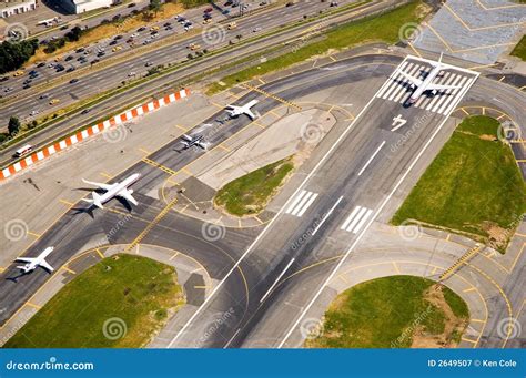 Airport runway airplanes stock image. Image of flight - 2649507