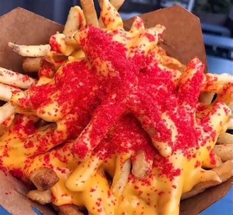 Cheesy fries sprinkled with Hot Cheeto Fries | Recipes, Food obsession ...