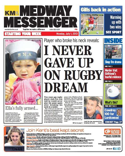 What's in today's Medway Messenger