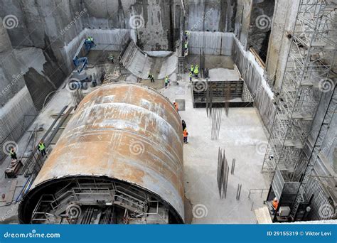 Tunnel Digging Machine Building Metro Royalty Free Stock Images - Image: 29155319