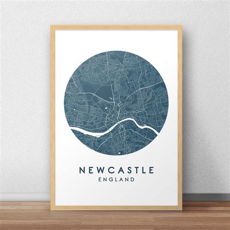 Newcastle City Map Print Street Map Art Newcastle Map - Etsy UK