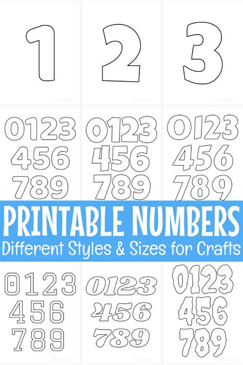 Free Printable Numbers for Crafts