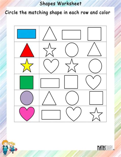 Shapes – Grade 1 Math Worksheets