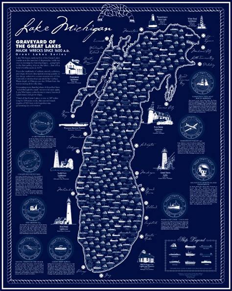 Lake Michigan Shipwreck Poster | Lake michigan, Great lakes shipwrecks, Shipwreck