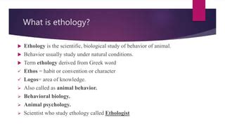 An introduction to ethology | PPT