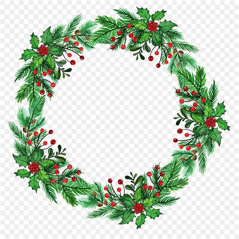 Christmas Holly Wreath Clipart Vector, Elegant Watercolor Christmas Holly Wreath, Wreath Clipart ...