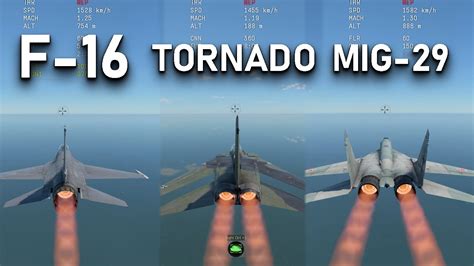 F-16, MIG-29, TORNADO?!! WHICH ONE IS BETTER?!!! Thruster Speed Test War Thunder - YouTube