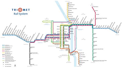 MAX Light Rail Service | Portland map, Transit map, Train map