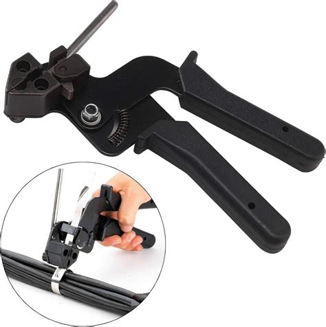 DHOUTDOORS Cable Tie Gun Tensioner Cutter 8.1''Stainless Steel Black ...