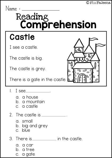 Reading Comprehension Set 1 | Kindergarten reading worksheets, Reading worksheets, Free ...