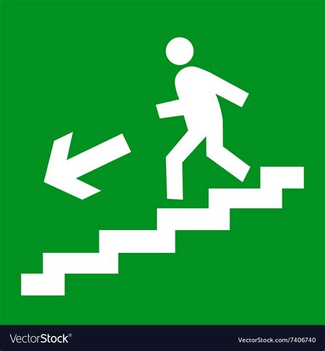 Exit sign Royalty Free Vector Image - VectorStock