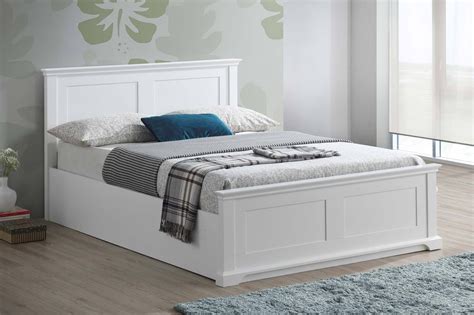 Chilgrove Bright White Ottoman Storage Bed Frame - 4ft6 Double | Bed ...